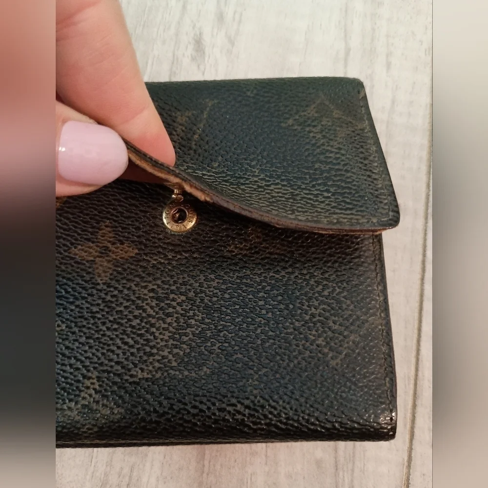 LOUIS VUITTON Bi -fold Wallet Monogram Monogram Canvas Authentic